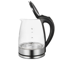 Bouilloire électrique en acier inoxydable 1,8 L, portable, sans fil, arrêt automatique, base rotative à 360 degrés pour la maison, l'hôtel, le bureau
