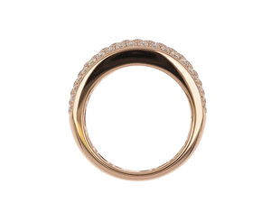 Bague en laiton plaqué or blanc et rose 18 carats pour femme, bijoux de mariage, de fiançailles, cadeau - Product Image 2