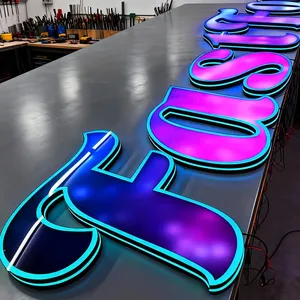 Letras <span class=keywords><strong>LED</strong></span> RGB 3D Personalizadas para Exteriores, Impermeables, <span class=keywords><strong>Programables</strong></span>, con Cambio de Color, Letrero <span class=keywords><strong>LED</strong></span> para Negocios - Product Image 6