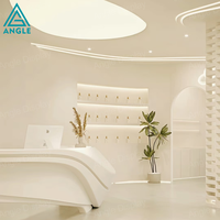 Projet de rénovation de mobilier et d'éclairage LED pour salon de beauté écologique, studio de soins de la peau et clinique esthétique