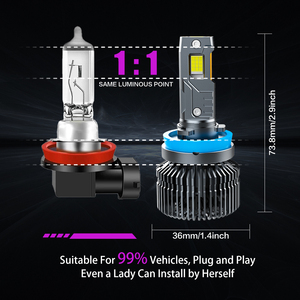 X-7SEVEN 2024 Newest High Power XARES 2 Copper Tubes 240W 65000 Lumens Super Bright <b>Led</b> Headlight Kit for Car - Product Image 3