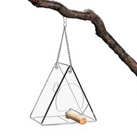 Mangeoires à oiseaux suspendues imperméables pour balcon et jardin, distributeurs de nourriture suspendus, mangeoires en acrylique