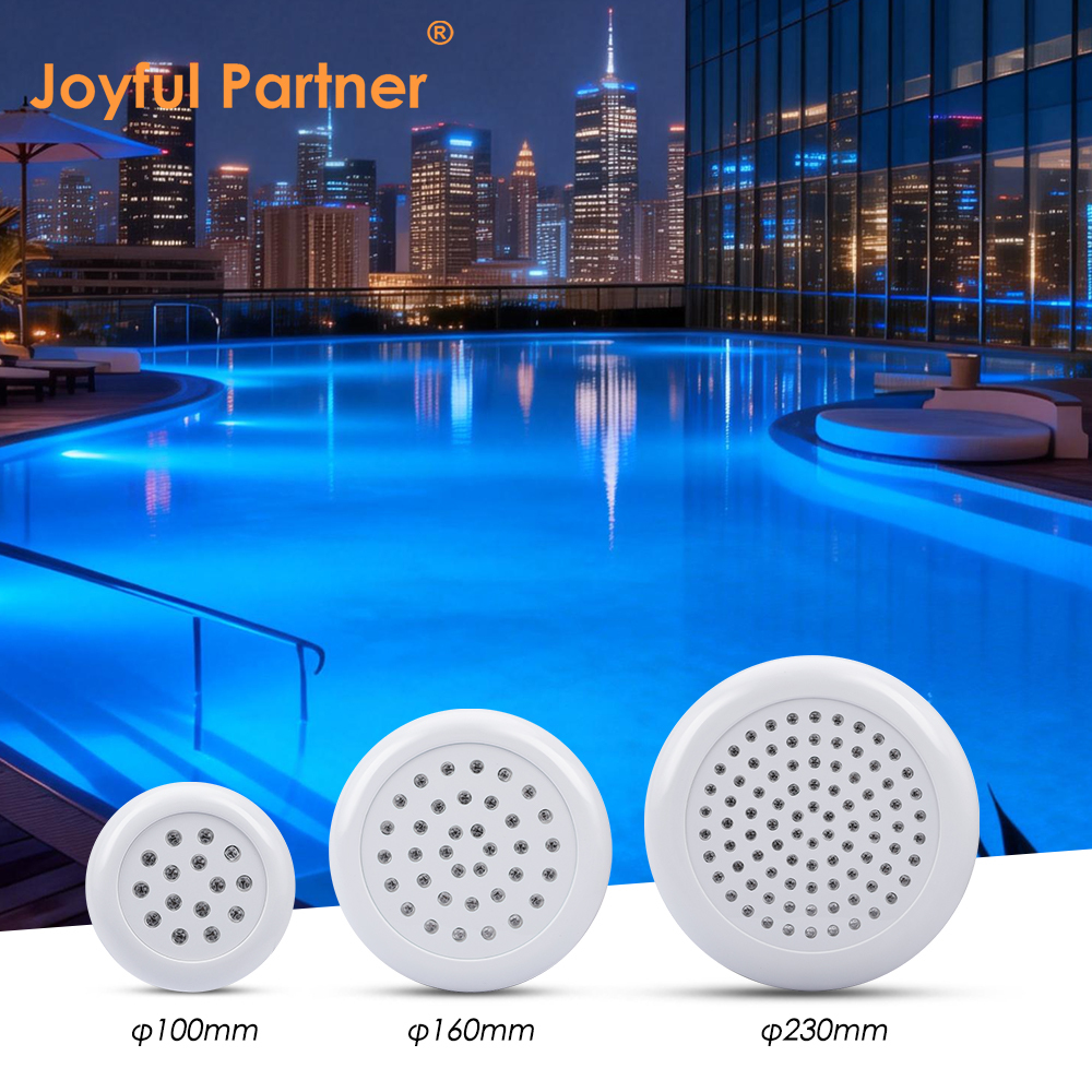 ABS Body DC12V Warm White Cold White Color Ip68 Surface Mounted Underwater Waterproof Led Swimming Pool Light Rgb