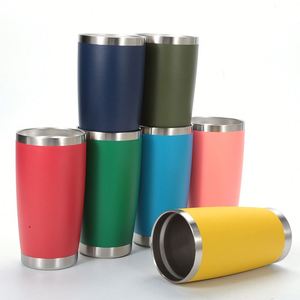Gobelet isotherme de 20 oz avec couvercle hermétique, adapté pour la conduite en voiture, le camping, les pique-niques, le bureau - Product Image 4