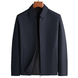 Abrigo Corto Ejecutivo de Primavera para <span class=keywords><strong>Hombre</strong></span>, Cuello Vuelto, Corte Holgado, Resistente al Viento, Poliéster, Tallas Grandes - Product Image 5