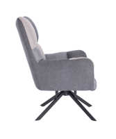 Fauteuil pivotant surdimensionné de luxe moderne en tissu pour salon, fauteuil de détente