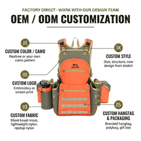 Gilet de chasse haute visibilité GAF pour adultes, orange fluo, avec porte-bouteille d'eau, pour la chasse au faisan et aux oiseaux en montagne