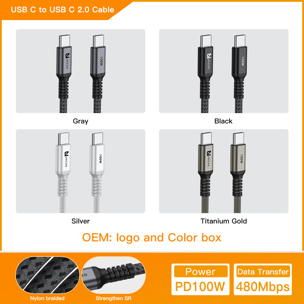 USB C A C [100W Colores]