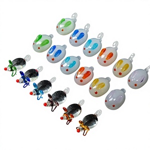 Abalorio de cristal de lampwork con diseño de conejo y ratón, estilo japonés, creativo, colorido, accesorio DIY para pulsera - Product Image 5