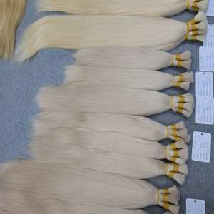 Extensiones de cabello humano liso rizado y ondulado natural a granel vietnamita de alta calidad estilo informal dibujado Doble - Product Image 2