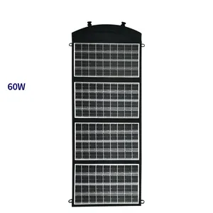 Dễ dàng điện một lớp chất lượng Monocrystalline tế bào sản xuất tại Trung Quốc 60 Wát xách tay panel năng lượng mặt trời ngoài trời có thể gập lại panel năng lượng mặt trời