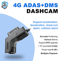 Cámara para Auto DMS ADAS 4G WiFi con IA, Grabadora de Video, Doble Lente, SIM, 4 Canales, Video en Vivo, GPS, Monitoreo Remoto, Cámaras Delantera y Trasera