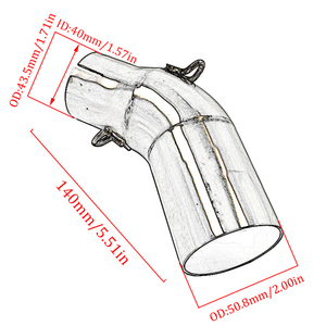 Scarico Slip-on per <span class=keywords><strong>BMW</strong></span> <span class=keywords><strong>C</strong></span> <span class=keywords><strong>600</strong></span> Sport C650 GT 2012-2015, Silenziatore per Moto con Tubo di Collegamento Centrale - Product Image 3