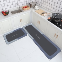 Tapis de bain personnalisé à séchage rapide, antidérapant et absorbant, inspiré de l'argile de diatomée, en caoutchouc, pour cuisine, salle de bain ou entrée