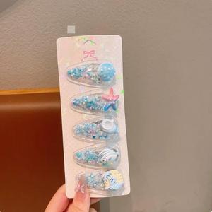 Pinzas para el pelo de lentejuelas para niñas, bonitas horquillas de concha y estrella de mar, accesorios para el cabello para bebés y niñas, para flequillo lateral. - Product Image 6