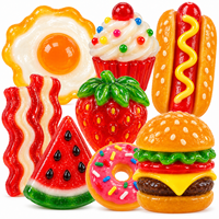 Groothandel 150g Reuze Gegoten Gummy Candy Gebakken Ei Donut Dolfijn Spin Slang Fruitig Kauwbaar Jelly Snoep Oversized Grote Gummy Candy