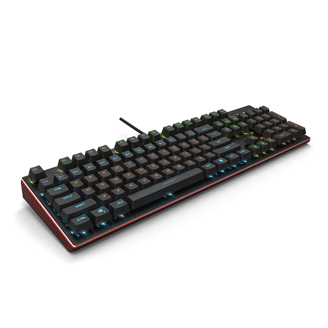 OEM 104 Keys RGB Backlit ABS Double Keycaps Wired Gaming Mechanical Keyboard
