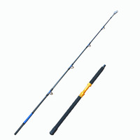 Canne à pêche en mer profonde extra-lourde de 1,65 m / 1,85 m en fibre de carbone pour gros appâts et eau salée