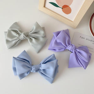 <span class=keywords><strong>Barrette</strong></span> avec gros nœud pour les cheveux, accessoire de coiffure pour femme, créative, en tissu, boutique coréenne, pinces à cheveux, 10 unités - Product Image 5