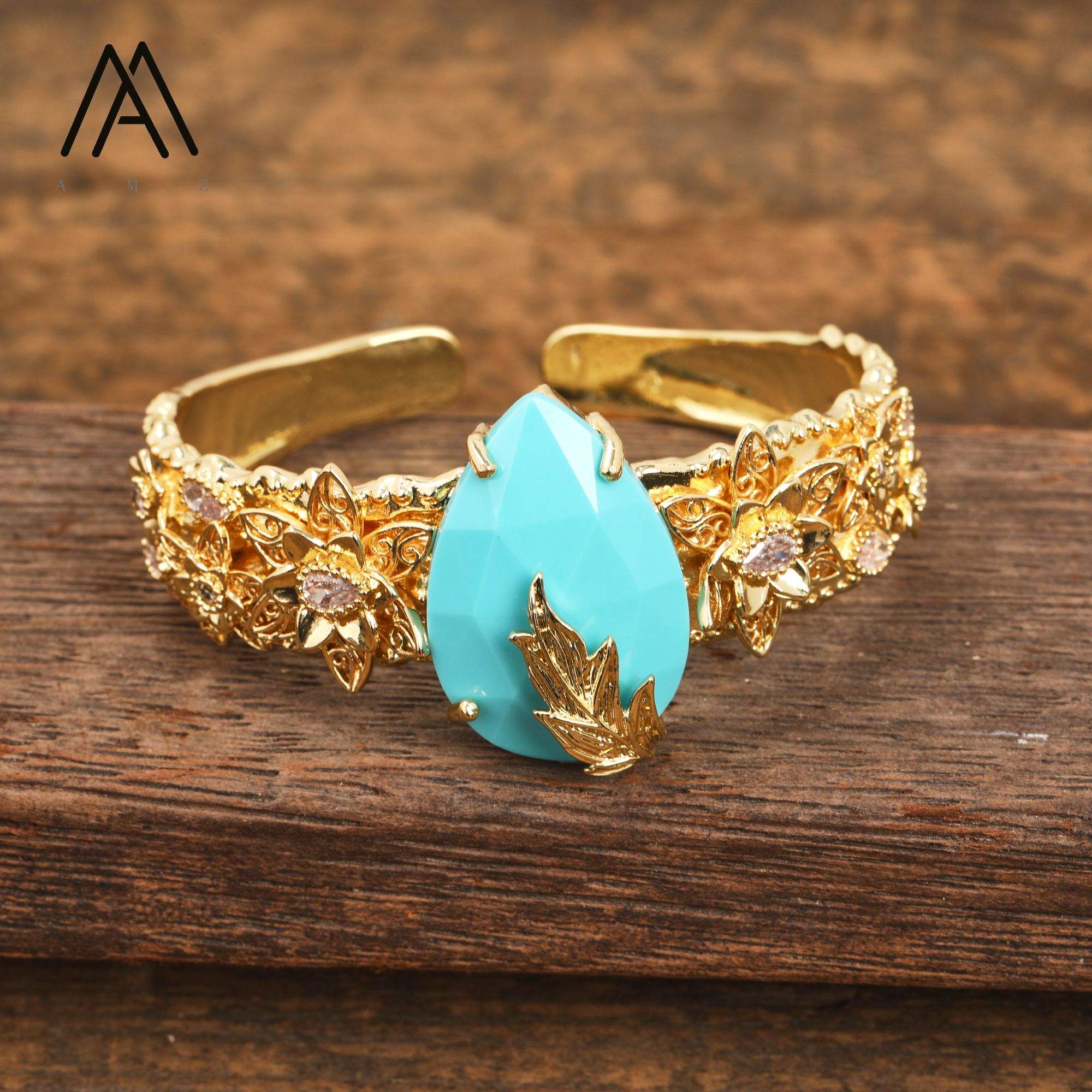 Bracelet en or turquoise