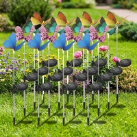 Lampe solaire de jardin en forme de papillon, lumière halogène, piquet de jardin, plastique, étanche IP65, pour l'éclairage paysager domestique