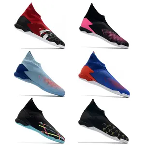 High Quality Soccer Sneakers Unisex Flying Knit Upper IC High Top Football Boots Wholesale Outdoor Men Soccer Cleats Shoes