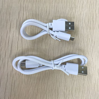 Accessoires pour téléphones mobiles, câble de charge rapide Micro USB rond noir et blanc de 30 cm pour Android