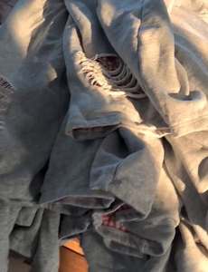 Pantalon de survêtement décontracté pour homme, à carreaux, double couche, épais, ample et déchiré - Product Image 3