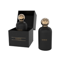 Venta al por Mayor de Envases de Perfume de Lujo Personalizados, Botella de Vidrio Recargable de 30ml, 50ml, 100ml con Caja