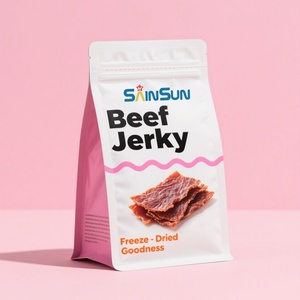 Bolsa de Embalaje Personalizada para Alimentos Congelados y Deshidratados, Bolsa con Cierre Hermético y Base Plana para Carne Seca en Rodajas - Product Image 3