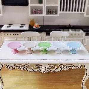Mini plato <span class=keywords><strong>de</strong></span> cerámica para frutas <span class=keywords><strong>con</strong></span> soporte alto, esmaltado en un solo color, vajilla estilo INS para <span class=keywords><strong>casa</strong></span> <span class=keywords><strong>de</strong></span> <span class=keywords><strong>muñecas</strong></span> - Product Image 2