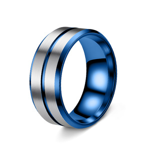 Châu Âu Mỹ người đàn ông phổ biến của đồ trang sức Nhẫn Tiêu Chuẩn chúng tôi kích thước đa màu sắc phù hợp với không phai Tungsten vòng thép bán buôn - Product Image 3