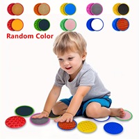 Tapis de massage des pieds éducatif en silicone pour enfants sur le thème d'Halloween : Jouet de fête et jouet amusant anti-stress