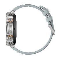 Montre connectée robuste GPS AK102 pour hommes, sport de plein air, appel BT, boussole, suivi, batterie 1100 mAh, écran HD 1,7 pouces, silicone, IP68