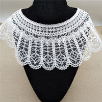Collier en dentelle de haute qualité avec broderie en maille, colliers en voile, tissu en dentelle française écologique, technique de guipure