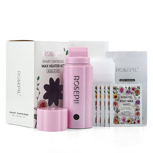 En stock, suministro de fábrica: Kit calentador de cera inteligente mini de 65 ml, máquina portátil de depilación corporal y de manos con cera roll-on. - Product Image 1