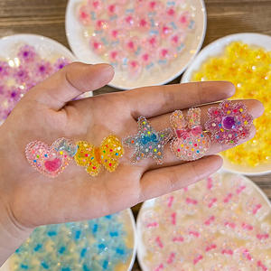 Gran oferta de abalorios de resina, cuentas de Color arcoíris, cuentas sueltas de plástico acrílico para la fabricación de joyas - Product Image 1