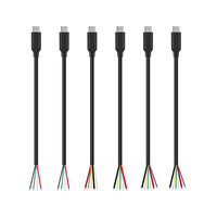 Cable Tipo-C de un Solo Conector, 4/5/6 Núcleos, Carga Rápida de 5A y Transferencia de Datos OTG para Pruebas de I+D DIY