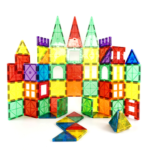Nuovo oggetto <span class=keywords><strong>puzzle</strong></span> magnetico mattonelle magnetiche per bambini tessere magnetiche 3D piastrelle Set educativo stelo di ispirazione giocattoli piastrelle - Product Image 1