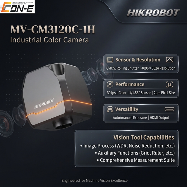 MV-CM3120C-1H Measurement Microscope Camera 12 MP CMOS Sensor Embedded System No PC Needed Real Time Image