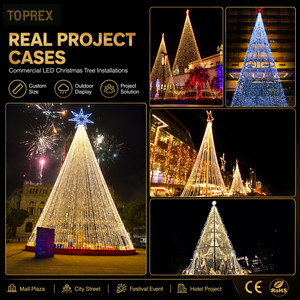 Décorations de <span class=keywords><strong>Noël</strong></span> 3D extérieures Toprex IP65, guirlande lumineuse géante en forme de cône en spirale, éclairage LED pour aménagement paysager - Product Image 2