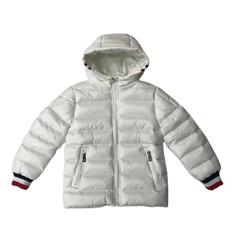 OEM artı boyutu rüzgar geçirmez çocuk kış çocuk kabarcık ceket ceket erkek polar kürk ceketler