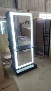 MOQ 1  Vente Flash  Station de coiffure LED NOIRE pleine grandeur d'occasion  Station totale à vendre Stations de salon éclairées Durée de vie de 10 ans - Product Image 2