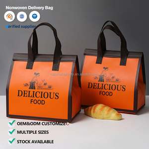 Bolsa Térmica Aislante Desechable de Tela No Tejida Personalizable con Logotipo para Alimentos, Café, Pasteles, Postres y Comida para Llevar - Product Image 1