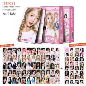92 unids/set KPOP IVE <span class=keywords><strong>Wonyoung</strong></span> Personal Lomo tarjetas pegatinas dos lados Ins postal lindo Selfie Photocards DIY calcomanía Fans colección - Product Image 2