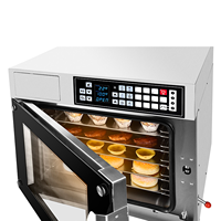 Four combiné électrique commercial professionnel 60L 5 plateaux multifonction poignée élargie de luxe pour une utilisation en boulangerie nouveau design industriel