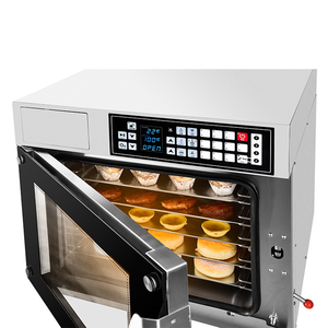 Horno combinado eléctrico comercial profesional de 60L, 5 bandejas, mango ancho de lujo multifunción para uso en panadería, nuevo diseño Industrial - Product Image 3