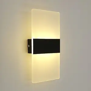 Комнатные Настенные светодиодные лампы, современный Прямоугольный светильник с кронштейном для спальни, 12 В