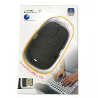 Souris sans fil USB 2.4G mince et fine à LED mini, piles AAA*2, pour PC et ordinateur portable, en stock