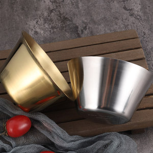 Tazón redondo de acero inoxidable 304, apto para contacto con alimentos, para ensalada, sopa, postre, uso en fiestas. - Product Image 2